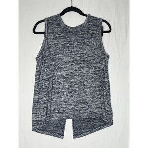 RAG AND BONE Jean Marled Gray Tank Top Split Tie Back Open S Nicole $115 Shirt